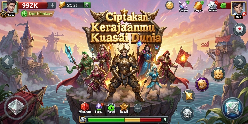Screenshot gameplay 99ZK yang menampilkan aksi pertempuran.