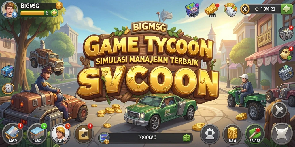 Tampilan gameplay yang menunjukkan aktivitas manajemen di BIGMSG.