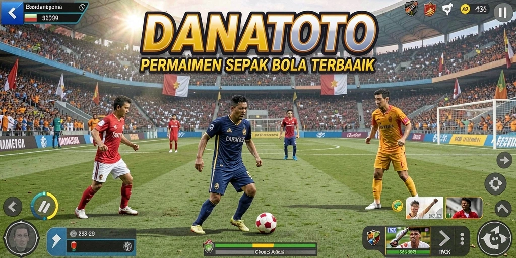 Tampilan menarik dalam aksi permainan sepak bola yang mendebarkan.