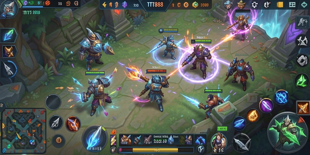 Gameplay mendebarkan di arena TTT888 dengan grafis menarik.